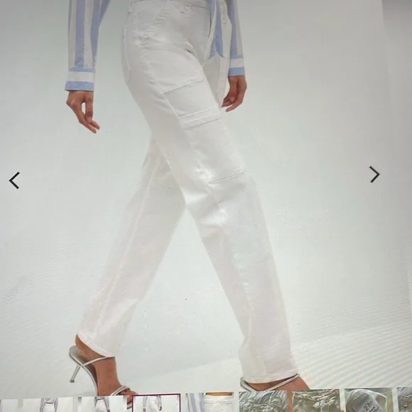 NWT MOTHER WHITE The Private Double Pocket Skimp Jeans size 26